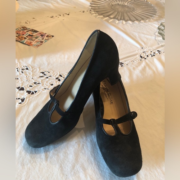 Luxury vintage Y2K Taryn Rose maryjane shoes low heels black suede - Picture 3 of 16